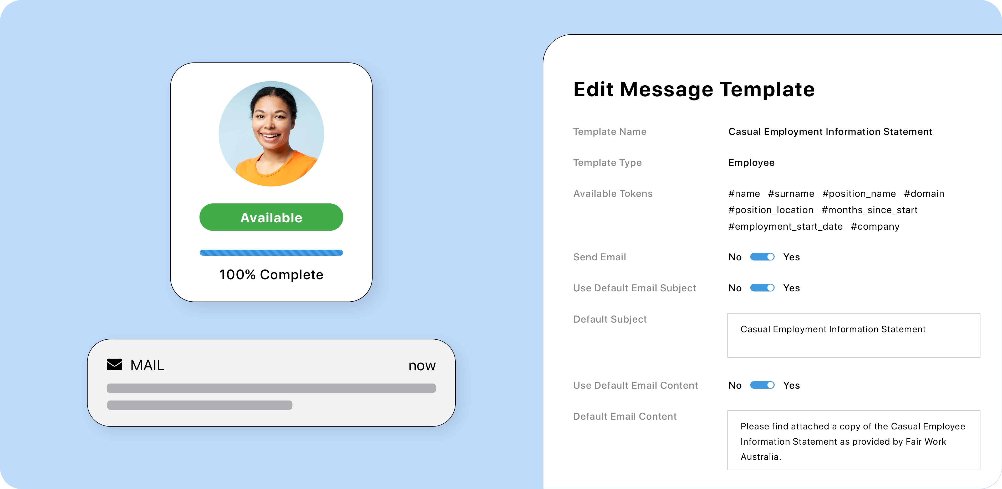 foundU's casual employment information statement communication automation